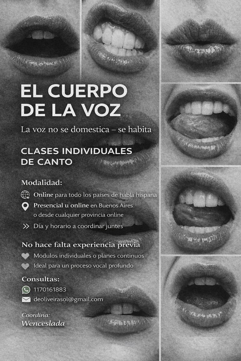 CLASES DE CANTO: El Cuerpo de La Voz